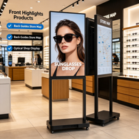 Affichage publicitaire numérique LCD double face Android sans écran tactile de 55 pouces pour centre commercial et magasin de détail