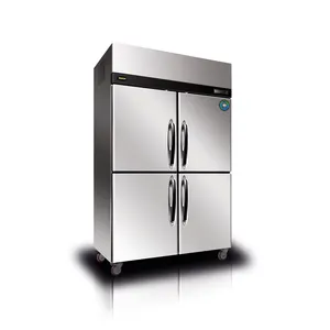 Redbowl baja tahan karat Cina 4 pintu komersial pendingin kulkas freezer pendingin Evaporator