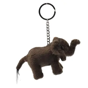 cute animal elephant keychain soft plush stuffed free shipping product