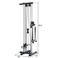 TOPTONS Multi Power Rack Entraîneur fonctionnel Rangée basse Pulldown Lat Pull Down Gym Machine