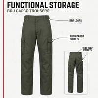 Uniforme tactique BDU vert olive en coton Rip-Stop Spandex, formel, respirant, OEM