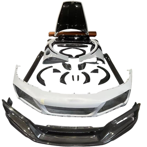 Para Pors che Te-Chart para Turbo <span class=keywords><strong>S</strong></span> Style 992 911 fibra de carbono seco WideBodykit parachoques delantero difusor trasero faldas laterales Bodykit - Product Image 1