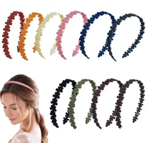 Schlussverkauf Kunststoff-Blumen-Kopfbänder für Damen und Mädchen Blumen-Kopfband mit Zähnen dünne Kopfbänder