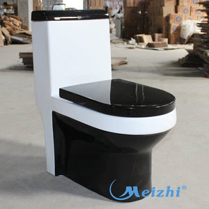 Salle de bain en céramique porcelaine une pièce toilettes noires bon marché - Product Image 1