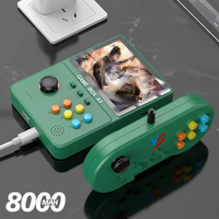 Console de jeu portable X5, prend en charge 10 émulateurs pour PSP, batterie 8000 mAh, écran IPS de 3,5 pouces, avec deux joueurs