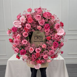 Guirnalda de flores con decoración de flores de paniculata rosa, decoración colgante para el hogar, días festivos, bodas, corona de flores. - Product Image 6