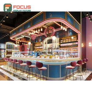 ตู้โชว์ร้านกาแฟแบบตั้งพื้น ตกแต่งด้วยวอลนัท สำหรับร้านค้าปลีก ตู้โชว์ร้านกาแฟเชิงพาณิชย์ - Product Image 6