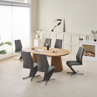 Table à manger ronde extensible moderne de luxe blanche 6 à 8 places en bois avec plateau en MDF léger et piétement en MDF