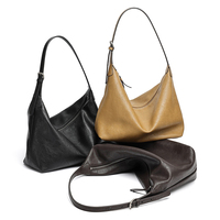 Cuir Véritable Souple Croissant Luxe Discret Épaule Sac à Main pour Femme pour la Ville et l'Usage Quotidien