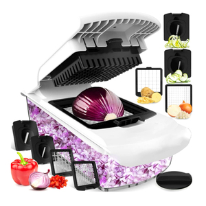 Amazon bán chạy mới đến đa chức năng 18 trong 1 Rau <span class=keywords><strong>Chopper</strong></span> hành tây cắt khoai tây <span class=keywords><strong>Peeler</strong></span> nhà bếp Trái cây Slicer Cutter - Product Image 1