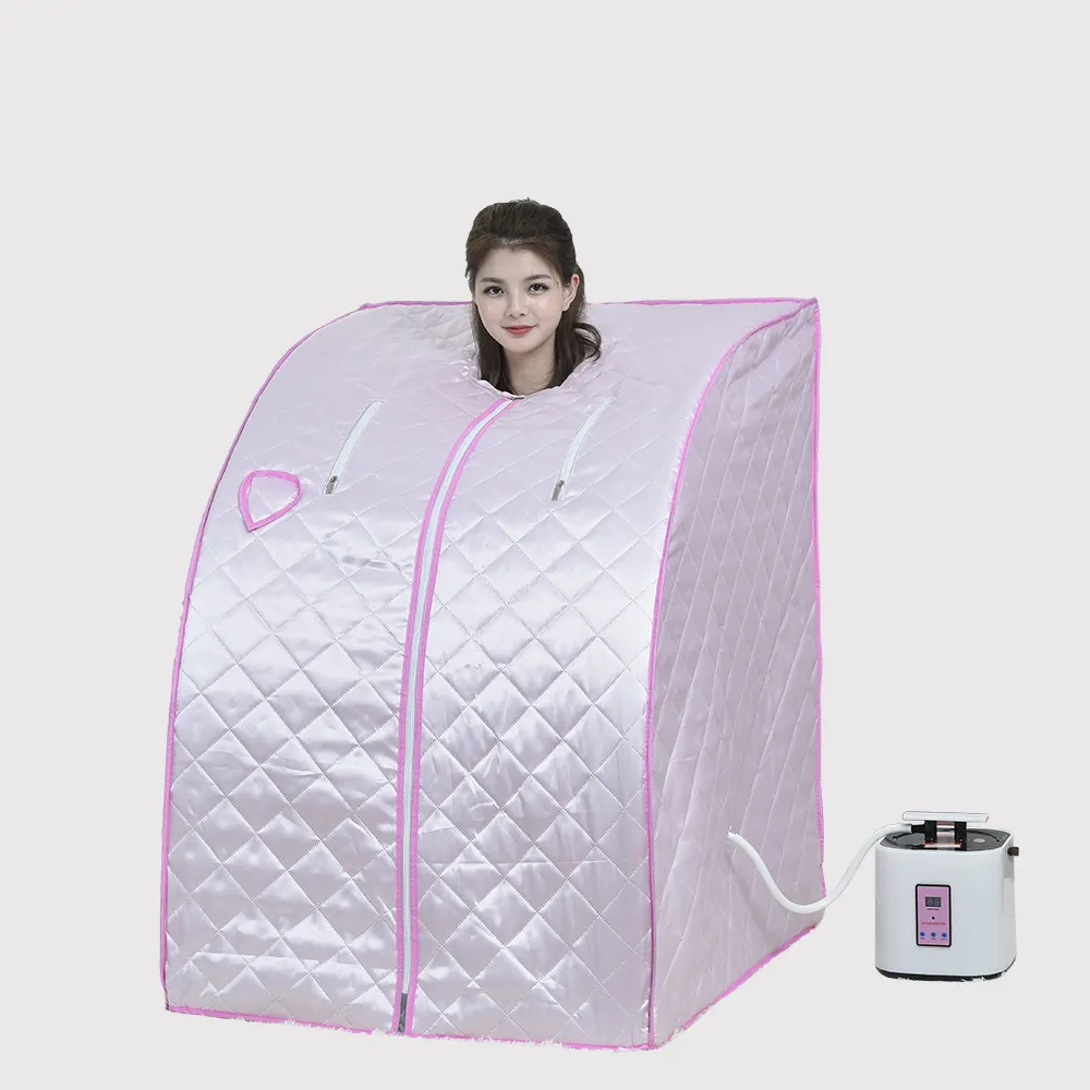 Portable Foldable 1000W 2.6L Steam Sauna Generator 6 Min Quick Heating Personal Remote Control Shower Tent