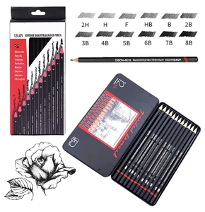 Set di penne per schizzi professionali di arte Bview 12 2H-8B scatola di ferro disegnata per schizzi di <span class=keywords><strong>Design</strong></span> artistico - Product Image 4