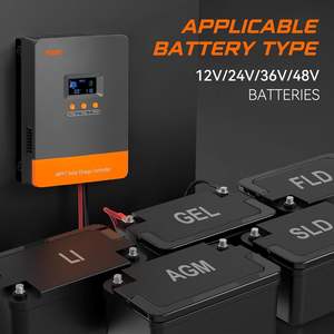 Controlador de carga solar <span class=keywords><strong>PowMr</strong></span> 12/24/36/48V 60A 80A 100A Soporte Paralelo Hasta 12PCs Controlador de carga solar MPPT - Product Image 5