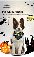 Nuevos Accesorios para Mascotas de Halloween 2026, Pañuelo para Perro con Estampado de Dibujos Animados, Babero Triangular Transpirable y Lavable para Gato, Accesorio Festivo para el Cuello