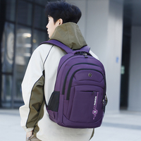 Sac à dos pour ordinateur portable étudiant, antivol, grande capacité, tendance, imperméable, en polyester Oxford, avec logo personnalisé