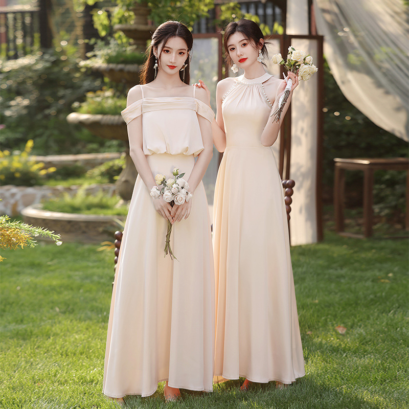 Simple Satin Bridesmaid Dress - Elegant & Modern Design Simple Satin Bridesmaid Dress - Elegant & Modern Design