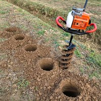 Tarière thermique 2 temps robuste pour la plantation d'arbres et la construction de clôtures, certifiée ISO9001