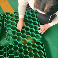 Vente en gros 38*500*500 grille d'herbe paysage PE-HD grille de gravier 36 mm grille de gazon en plastique pavé de cellules pour chaussée