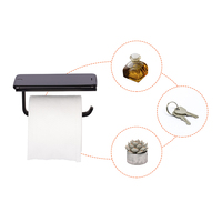 Ensemble d'accessoires de salle de bain mural en acier inoxydable noir mat écologique quatre pièces pour hôtel 5 étoiles européen AoJie AJ-2900
