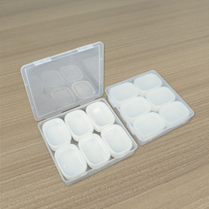 Plastic Food <b>Storage</b> <b>Container</b> L6 Grid 25.8x23.8x5cm Clip On Lid Travel Use - Product Image 1