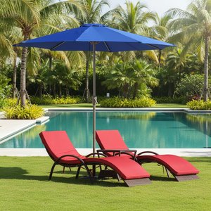 Tumbona <span class=keywords><strong>de</strong></span> Ratán <span class=keywords><strong>de</strong></span> Grado Profesional Moderna con Cojines Impermeables, Estructura Resistente a la Oxidación y a los Rayos UV para Uso <span class=keywords><strong>en</strong></span> Hoteles, Resorts y Playas - Product Image 6