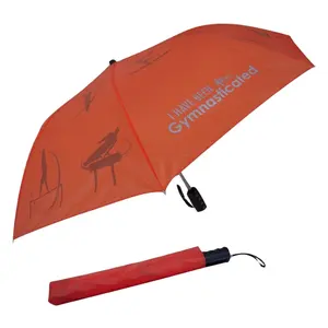 促销批发塑料直柄自动开2折雨伞