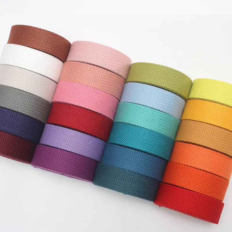 Correa de algodón elástico para cinturón de yoga, cinta de alta tenacidad, color pantone, 50 yardas, 2mm