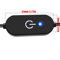 Contrôleur de variateur tactile avec indicateur lumineux bleu, fonction mémoire, compatible avec les bandes LED, sans scintillement, sortie 3A