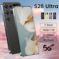 Teléfono Inteligente S26 Ultra Original en Oferta, Pantalla HD de 7.3 Pulgadas, Desbloqueo por Reconocimiento Facial, Deca Core, 16GB de RAM, 1TB de Almacenamiento, 5G LTE/CDMA