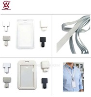 Porte-badge transparent en POM avec cordon réglable haute résistance pour cartes d'identité et accessoires de sac d'usine