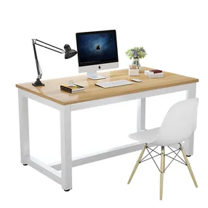 家庭办公室书写小书桌，现代简约风格的电脑桌，金属框架