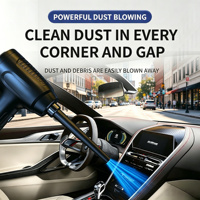 Aspirateur de voiture portable OEM 5000Pa 2-en-1 sans fil avec souffleur d'air et chargement Type-C