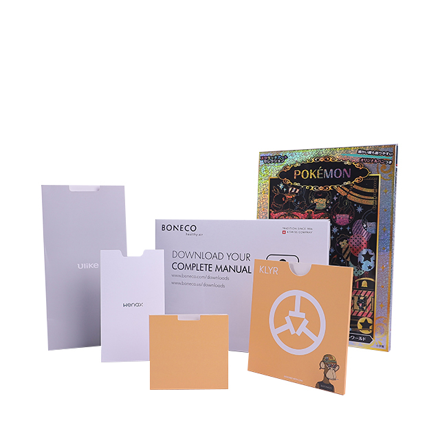 Custom Printed cd Envelope Cardboard Sleeve Envelope Box Side Open Pocket Packaging