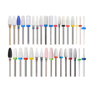 Herramienta de taladro de uñas de acero de tungsteno cinco en uno con cabezales de molienda de cerámica Broca de eliminación de uñas de color primario dorado Producto transfronterizo - Product Image 2