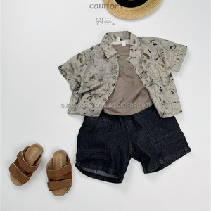 Pantalones Cortos de Mezclilla para Niños, con Bolsillos Laterales, 100% Algodón Lavado, Personalizables con MOQ Bajo, para Bebés y Niños Pequeños - Product Image 3