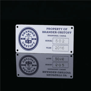 Piringan aluminium ukiran Laser cap, pelat nama pelat aluminium logam kustom tanda Logo logam plak aluminium peralatan mesin papan nama - Product Image 2