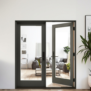 Portes d'entrée étanches certifiées américaines, rupture de pont thermique, aluminium, double vitrage, portes françaises pour maisons - Product Image 2