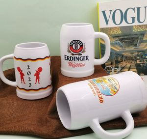 Wholesale Custom Logo Ceramic Beer Mug, Blank Solid Color Stein Mug for Promotional <b>Gifts</b> & Advertising - Product Image 1