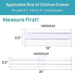 Home Clear <b>Plastic</b> Kitchen <b>Drawer</b> Dividers Adjustable <b>Storage</b> Separators Injection-Molded - Product Image 2