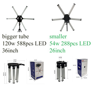 36inch <span class=keywords><strong>Studio</strong></span> nhiếp ảnh Ánh sáng 588pcs <span class=keywords><strong>LED</strong></span> vòng ánh sáng 6 ống 36.5cm cánh tay có thể điều chỉnh Chùm tia góc không bao gồm chân máy - Product Image 3