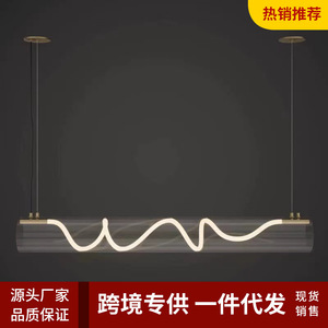 Italian Designer Modern Minimalist Pendant <b>Light</b> for Restaurant Art Deco Style Counter Bar Lighting Irregularly <b>Chandelier</b> - Product Image 5