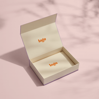 Kotak Kemasan Karton Kaku Ungu dengan Logo Cetak Khusus, Kotak Magnetik Kertas Hadiah Mewah yang Dapat Didaur Ulang