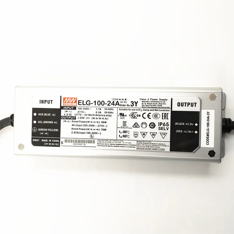 MeanWell LED Driver Power Supply Constant Voltage Constant Current Mode Output 100W Led Driver Mean Well ELG100-C700DA-3Y