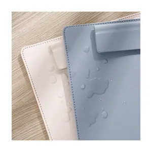 Customized Pu Leather Magnetic A4 Document Clipboard For Office And Pen Inertion Design