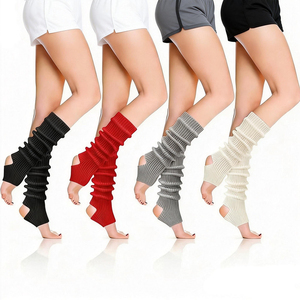 Calentadores <span class=keywords><strong>de</strong></span> Piernas Largos para Mujer, 24 Pulgadas, por Encima <span class=keywords><strong>de</strong></span> la Rodilla, Tejidos Acanalados, con Estribo, para Yoga, Fiesta <span class=keywords><strong>de</strong></span> los 80, Baile, Ballet - Product Image 1