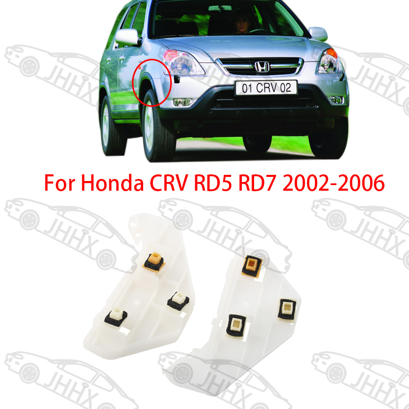4PCS Front Bumper Headlight Support Brackets Retainer For Honda CR-V (2012-2014) – Black Plastic