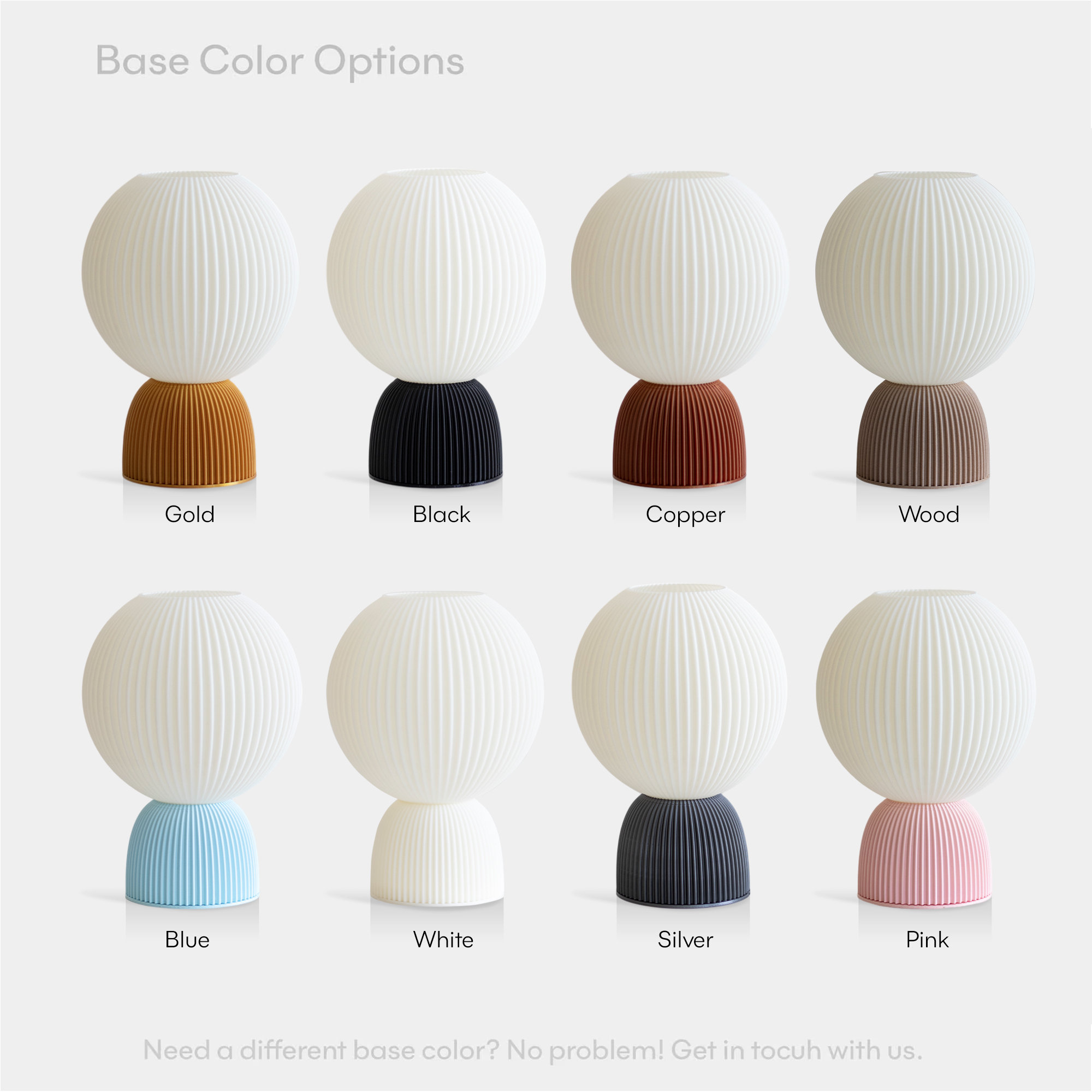 Lampes d'impression 3D multicolores