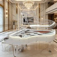 Source Factory High-End Customization Top Grade High Transmittance Acrylic True Acoustic Grand Piano Optional Self Player Kit