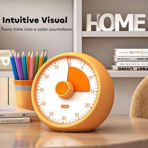 Minuteur visuel pour enfants 60 minutes - Compte à rebours avec alarme optionnelle, outil de concentration pour l'autisme, gestion du temps pour les <span class=keywords><strong>devoirs</strong></span> - Product Image 2