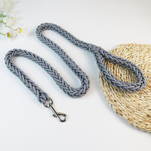 Venta al por mayor de cuerda trenzada de un solo ocho hilos de moda atractivo colorido hecho a mano de algodón trenzado fuerte cuerda correas para perros - Product Image 6